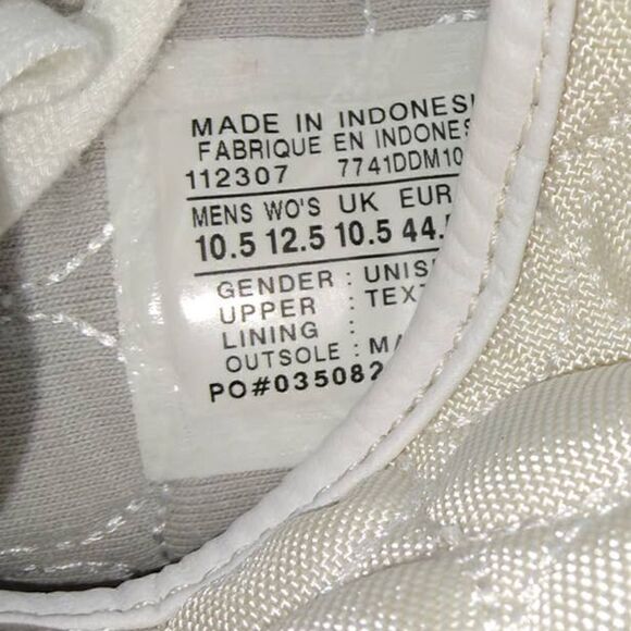 Converse One Star United Bamboo Mens Pre-owned White Quilted Sneakers-sz. 10 1/2 - Picture 6 of 6